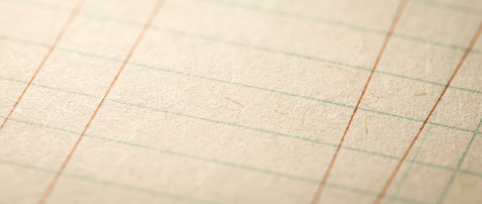 Close-up of ruled ledger paper